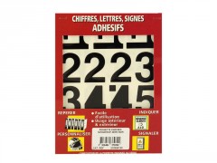CHIFFRE NOVADHESIF 40MM NOIR POCHETTE