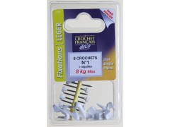 CROCHET RESINE N 1 BLANC BLISTER 8