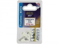 CROCHET RESINE N 2 BLANC BLISTER 8