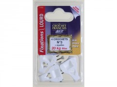 CROCHET RESINE N 3 BLANC BLISTER 4