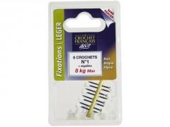 CROCHET RESINE N 1 TRANSPARENT BLISTER 8