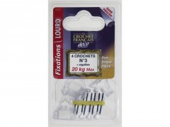 CROCHET RESINE N 3 TRANSPARENT BLISTER 4