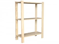 ETAGERE PIN ELIOTTI MASSIF 3 TABLETTE PLEINE FARO 90X65X28CM BRUT