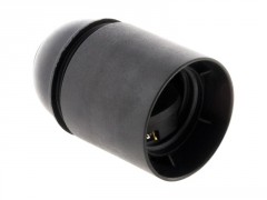 DOUILLE E27 PLASTIQUE LISSE NOIR