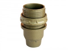 DOUILLE E14 ISOLE 1/2 FILETEE + BAGUE D35 OR
