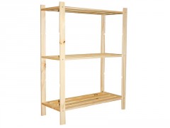 ETAGERE PIN MARITIME MASSIF 3 TABLETTES LATTE PRIMU 90X70X30