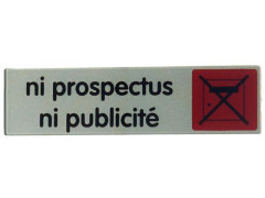 PLAQUE 170X40 NI PROSPECTUS NI PUB