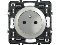 PRISE 2 POLE + TERRE MECANISME CONNEXION AUTOMATIQUE TITANE CELIANE