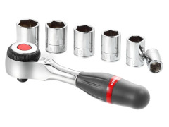 CLIQUET MANCHE ROTATIF 360+ 6 DOUILLE + RALLONGE 125MM