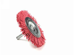 BROSSE CIRCULAIRE FIL NYLON DIAMETRE 75X6 ROUGE