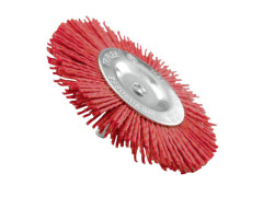 BROSSE CIRCULAIRE DIAMETRE 100X6 FIL NYLON ROUGE