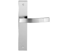 POIGNEE DE PORTE LOUNA NICK SAT ENTRAXE195MM BEC DE CANE SUR CALE 2 PC
