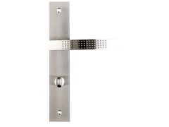 POIGNEE DE PORTE LOUNA NICKEL SATINE ENTRAXE 195MM COND SUR CALE 2 PCS
