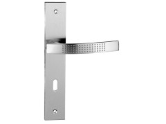 POIGNEE DE PORTE LOUNA NICK SAT ENTRAXE 195MM CLE L SUR CALE DE 2 PCS