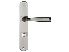 POIGNEE DE PORTE NINE NICKEL SATINE CONDAMNATION SUR CALE DE 2 PIECES