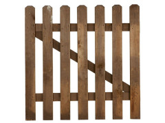 PORTILLON PIN MARRON MUSTANG 100X100CM