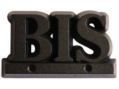 CHIFFRE BIS 80MM ZAMAK NOIR FIXATION PAR DEUX VIS FOURNIES
