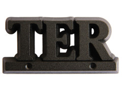 CHIFFRE TER 80MM ZAMAK NOIR FIXATION PAR 2 VIS FOURNIES