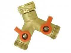 NEZ ROBINET MALE FEMELLE 20X27MM 2VOIES LAITON VRAC
