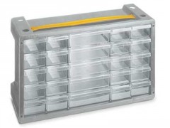 CASIER VIS POCKER 25 TIROIR PLASTIQUE GRIS