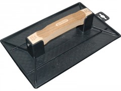 TALOCHE RECTANGULAIRE EN PLASTIQUE MANCHE BOIS 42X26 CM NESPOLI