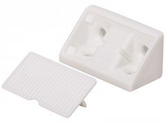 RACCORD ANGLE PLASTIQUE BLANC 20X20X43 X8