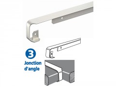 PROFIL DE JONCTION ANGLE 2/4 ROND ALU EP38MM LONG670MM RAYON 3 A 5MM