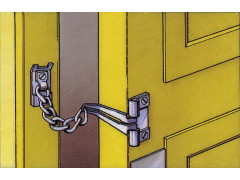 ENTREBAILLEUR DE PORTE A CHAINE NICKELE