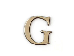 LETTRE G  AUTOCOLLANTE 40MM OR