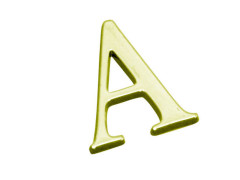 LETTRE M  AUTOCOLLANTE 40MM OR