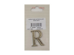 LETTRE R  AUTOCOLLANTE 40MM OR