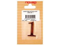 CHIFFRE 1 40MM AUTOCOLLANT OR