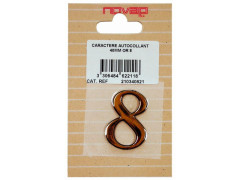 CHIFFRE 8 40MM AUTOCOLLANT OR