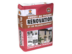 ENDUIT FACADE RENOV SAC DE 25KG PIERRE