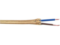 FIL DE LUMINAIRE RAYONNE PLAT 2X0.5MM2 3 METRES OR