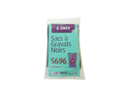 SAC A GRAVATS MULTIPLAST 56X96 CM EP. 130 MICRON NOIR