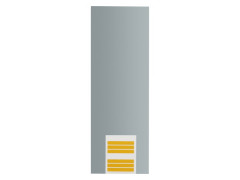 PLAQUE METAL ADHESIVE MAGNETIQUE ARGENT 33X95