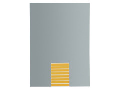 PLAQUE METAL ADHESIVE MAGNETIQUE ARGENT BROSSE 50X70