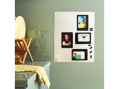 LOT DE 5 CADRES MAGNETS SOUPLES - NOIR - FORMAT L