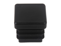 EMBOUT RENTRANT PLASTIQUE NOIR 25X25 LOT DE 4