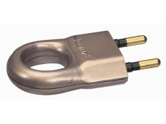 FICHE MALE 2P 6A ANNEAU BRONZE