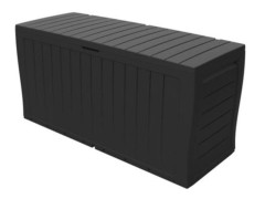 COFFRE JARDIN RESINE FLINT GRIS ANTHRACITE 270 LITRES
