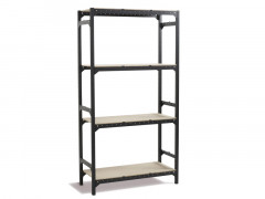 ETAGERE METAL/BOIS HUB SYSTEM 100 4T 180X96X40