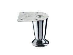 PIED DE MEUBLE CONIQUE ACIER CHROME H70