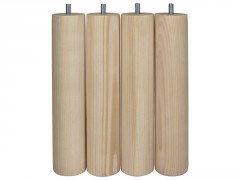 PIED DE LIT CYLINDRE HETRE BRUT 50X250/4
