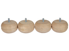 PIED DE MEUBLE ROND HETRE BRUT 85X50/4