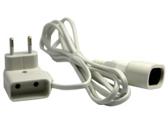 RALLONGE MENAGER 2 PRISES 16A H03VVF 2X0,75 3 METRES BLANC ZENITECH