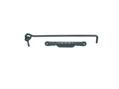 CROCHET CONTREVENT LONGUEUR 400MM AVEC CREMAILLERE NOIR