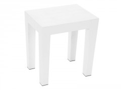 TABOURET DE SALLE DE BAIN PLASTIQUE BLANC