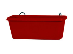 JARDINIERE +PLATEAU CHORUS 30X12X11,4 2.6L ROUGE RUBIS